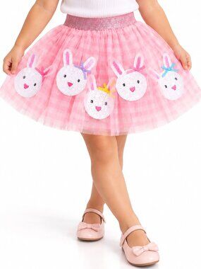 NWT Mud Pie Sequin Tutu Skirt Pink Size 12m - 2T